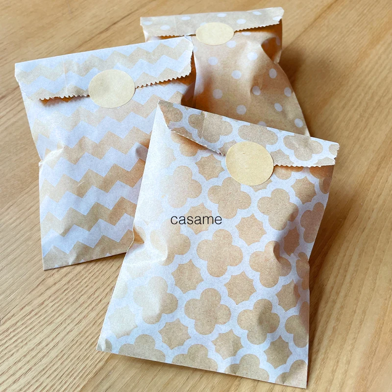 Flower Wrap Kraft - 25pcs 크래프트 종이 가방 캔디 비스킷