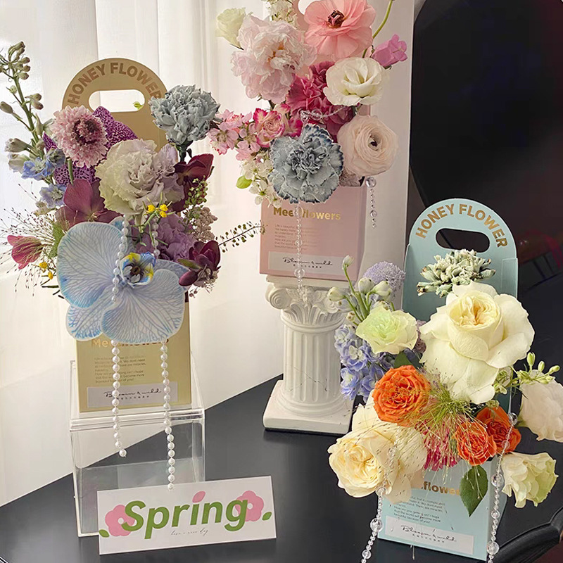 절묘한 골드 스탬핑 휴대용 꽃 상자 꽃 선물 포장 상자 - Florist Supply House 리뷰 및 가격