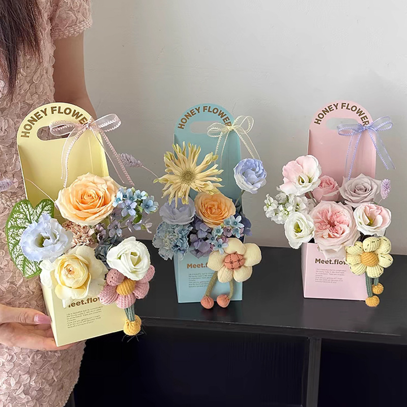 절묘한 골드 스탬핑 휴대용 꽃 상자 꽃 선물 포장 상자 - Florist Supply House 리뷰 및 가격
