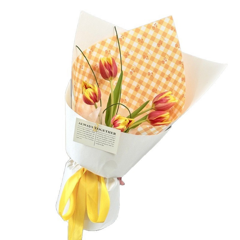 로즈 그리드 프린트 두꺼운 흰색 크라프트 꽃무늬 포장지 - Flower Wrap Kraft 리뷰 및 가격