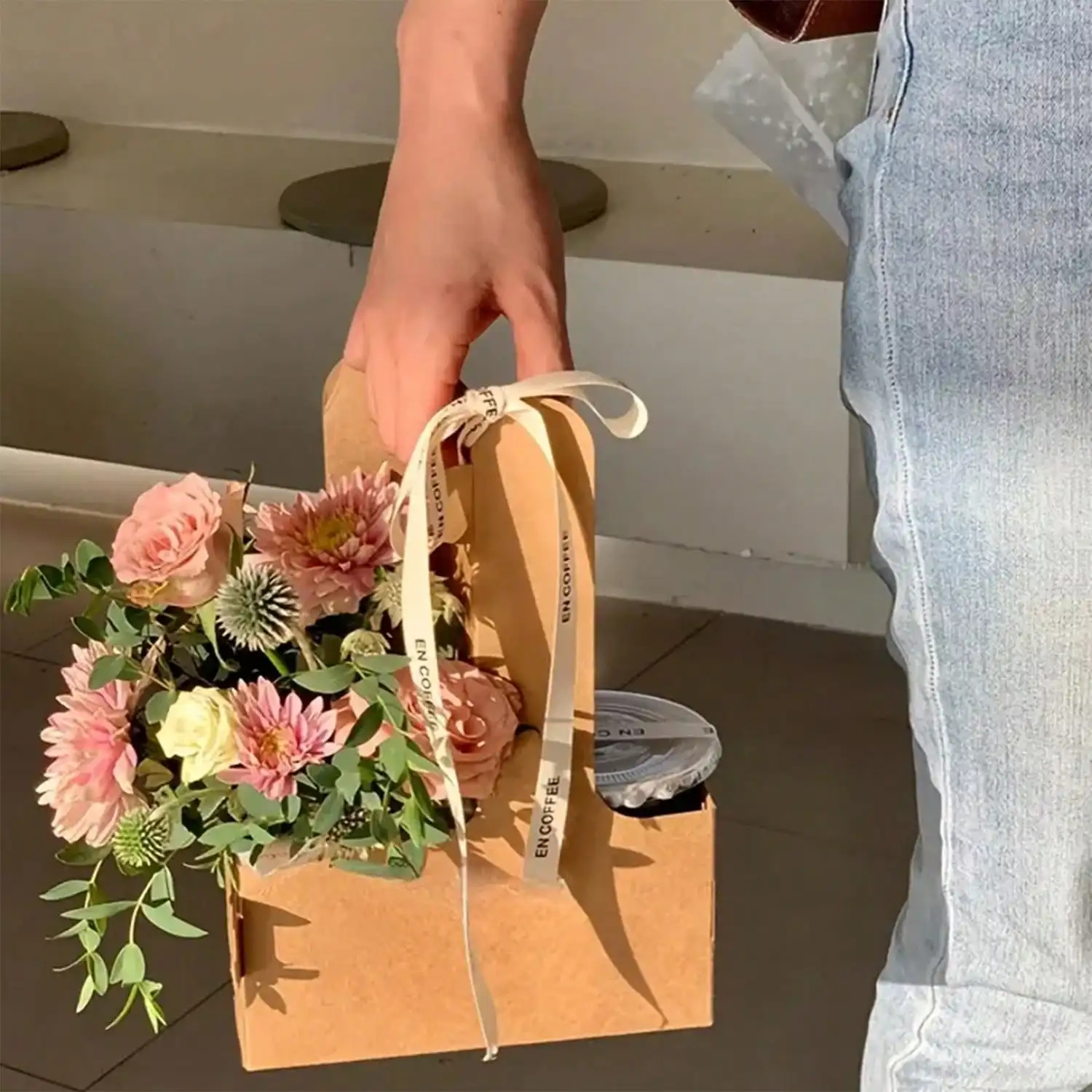 크래프트 종이 꽃 꽃다발 선물 가방 종이 재료, 꽃 포 - Flower Wrap Kraft 리뷰 및 가격