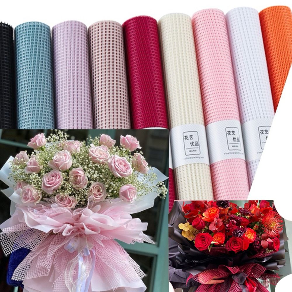 50cm 폭의 생화 포장지 DIY 하드 얀 메쉬 포장지 - Flower Wrap Kraft 리뷰 및 가격
