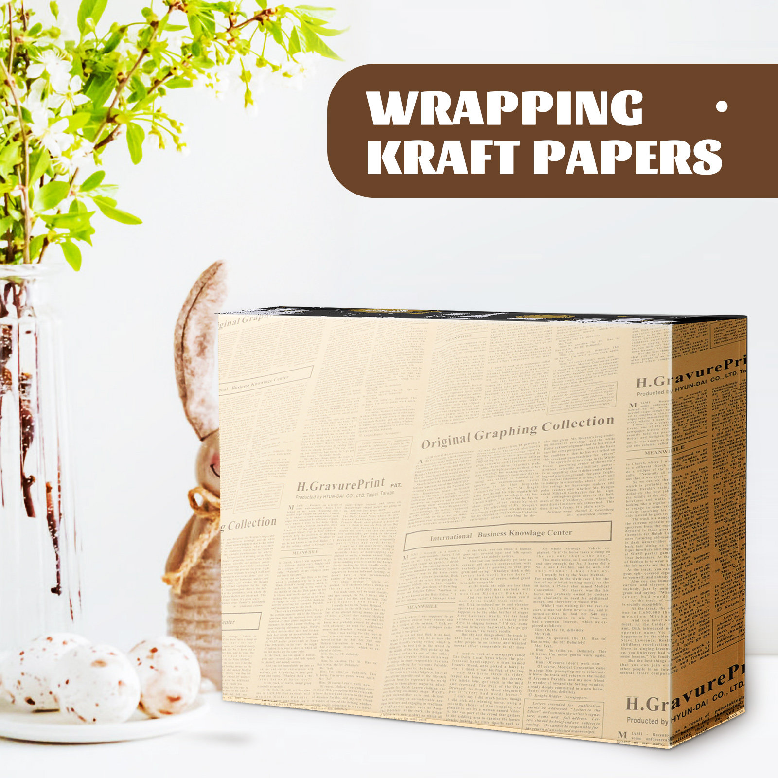20Pcs 신문 패턴 크래프트 포장지 빈티지 스타일 선 - Flower Wrap Kraft 리뷰 및 가격