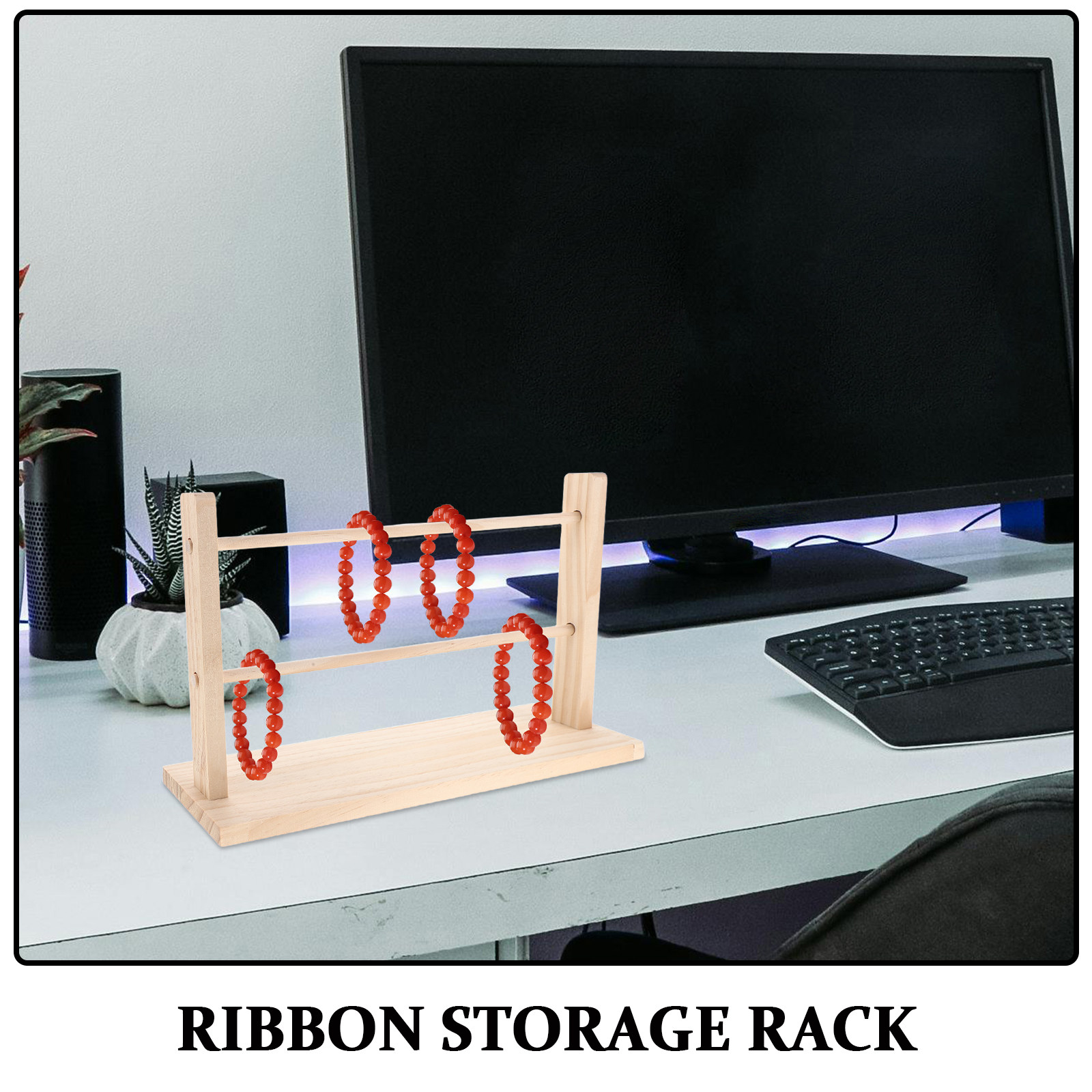 나무 리본 정리대 리본 보관 랙 천연 나무 실 홀더 공 - Florist Supply Ribbon 리뷰 및 가격