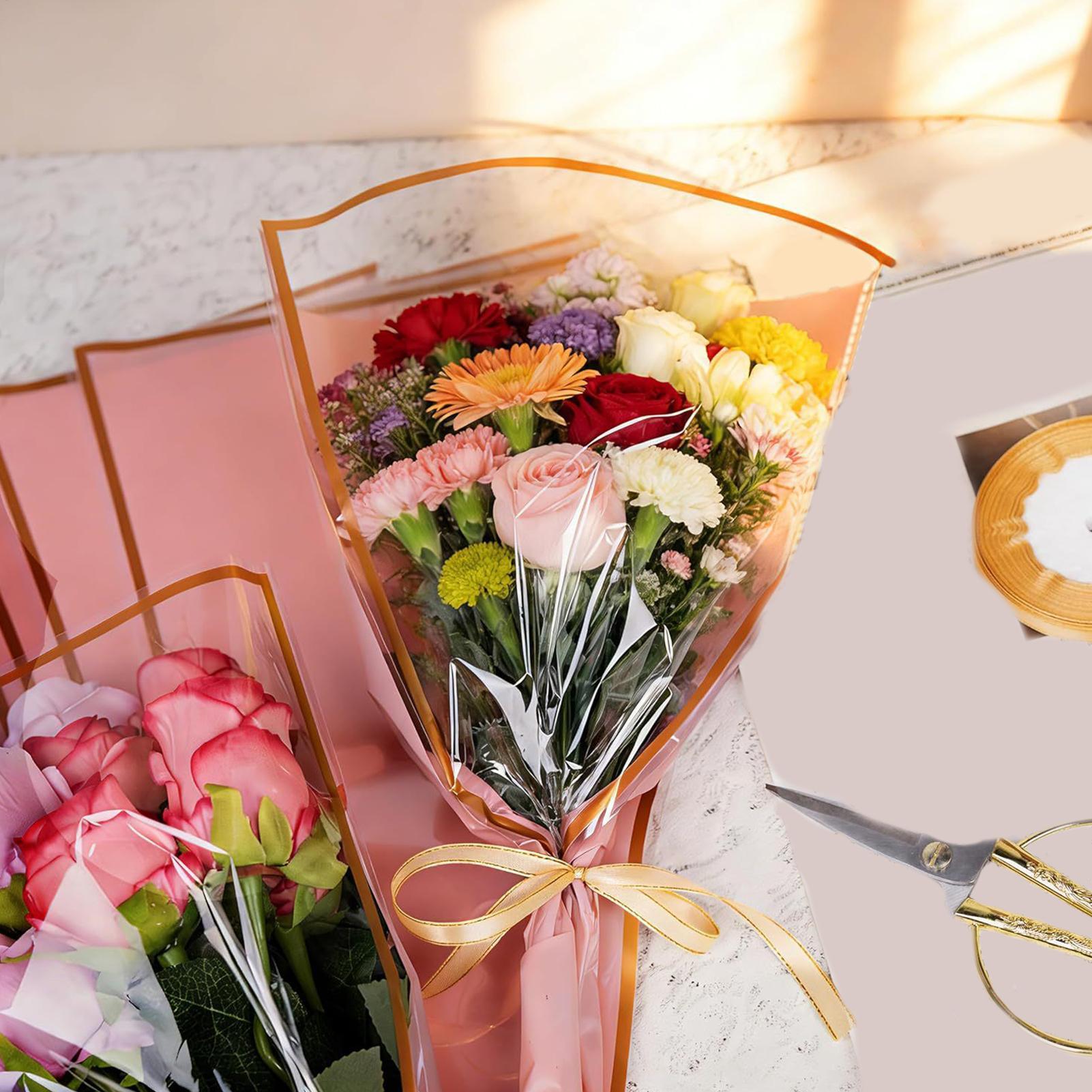 꽃 꽃다발 가방 50개 리본 포함 꽃집 용품 꽃 꽃다발 - Florist Supply Ribbon 리뷰 및 가격