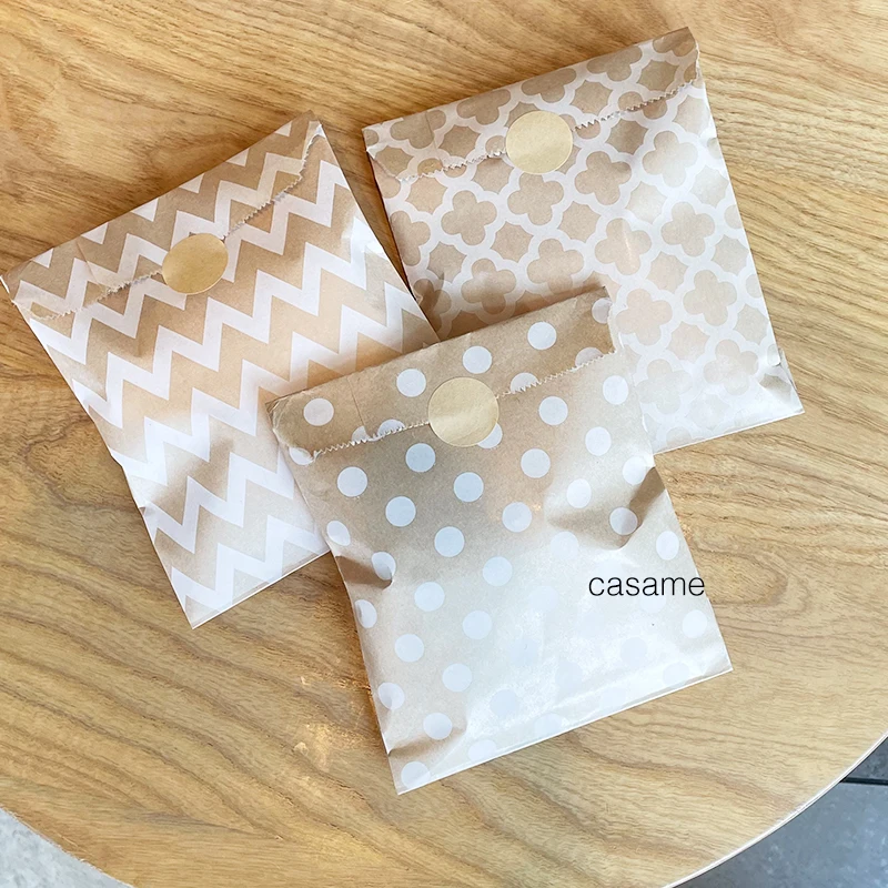 25pcs 크래프트 종이 가방 캔디 비스킷 팝콘 포장  - Flower Wrap Kraft 리뷰 및 가격