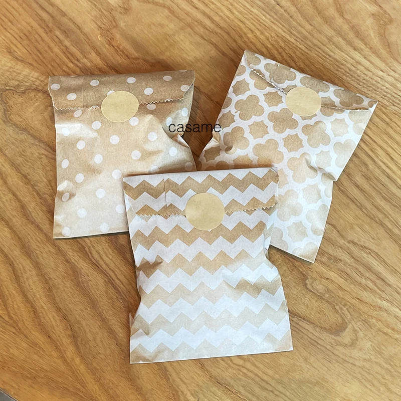25pcs 크래프트 종이 가방 캔디 비스킷 팝콘 포장  - Flower Wrap Kraft 리뷰 및 가격