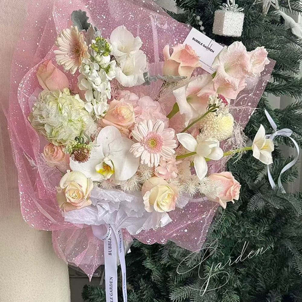 꽃 포장지 눈송이 무늬 50cm 폭 DIY 메쉬 포장지 - Florist Supply House 리뷰 및 가격